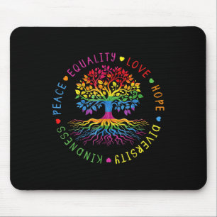 Tapis De Souris Bonté Paix Égalité Amour Espoir Diversité Humain