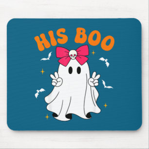 Tapis De Souris Boo & boo drôles de couples Halloween assortis