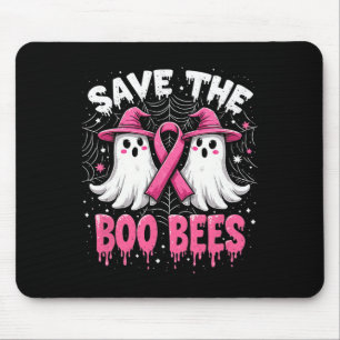 Tapis De Souris Boo Bees Cancer du sein Halloween Femmes Sauvez