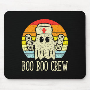 Tapis De Souris Boo Boo Crew Ghost Nurse Retro Halloween 2020 Nurs