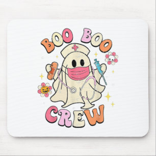Tapis De Souris Boo Boo Crew Halloween Ghost Nurse
