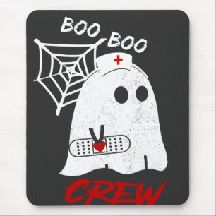 Tapis De Souris BOO boo infirmière équipage tee, drôle halloween i