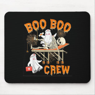 Tapis De Souris Boo Boo Skeleton Crew Nurse Funny Ghost Women Hall