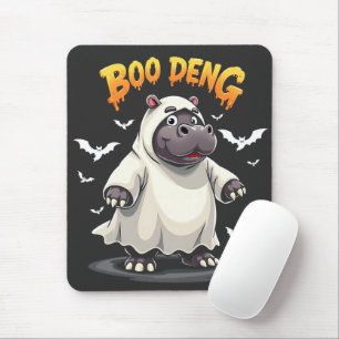 Tapis De Souris Boo Deng Ghost Baby Pygmy Hippo Moo Deng Halloween