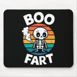 Tapis De Souris Boo Fart Drôle Farny Skeleton Pour Halloween