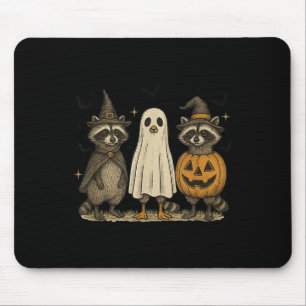 Tapis De Souris Boo Ghost Raccoon, Halloween Raccoon, citrouille R