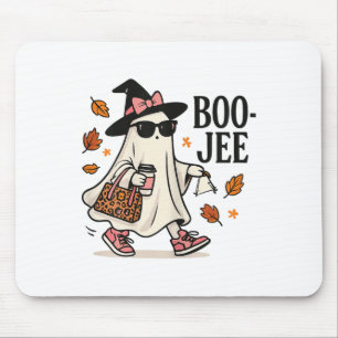 Tapis De Souris Boo Jee Boujee Fantôme d'Halloween octobre
