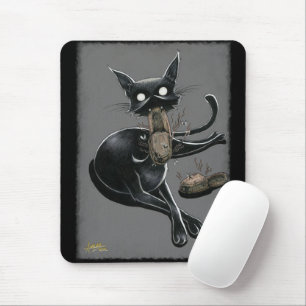 Tapis De Souris Boo Kitty Mange Chaussons Panier
