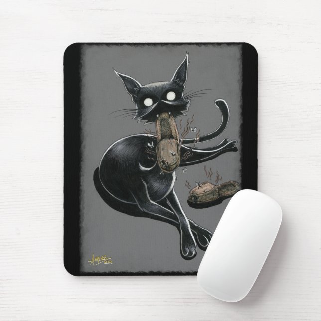 Tapis De Souris Boo Kitty Mange Chaussons Panier (Avec souris)
