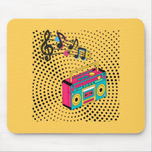 Tapis De Souris Boombox audio rétro.