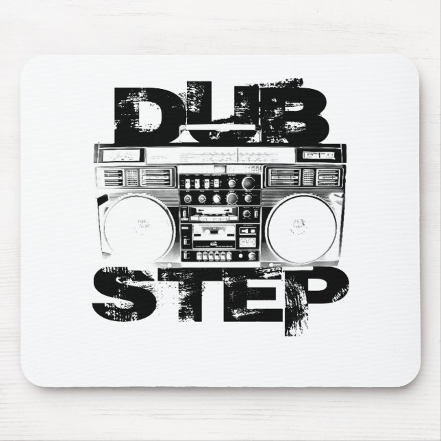 Tapis De Souris Boombox Dubstep Noir (Devant)