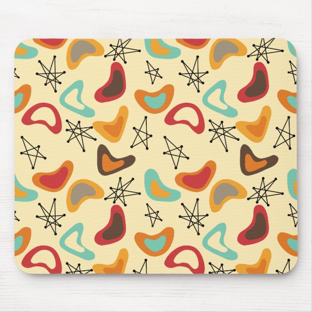Tapis De Souris Boomerangs et étoiles (Devant)