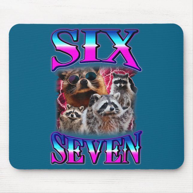 Tapis De Souris Bootleg Rétro Seven Raton 67 67 Six (Devant)