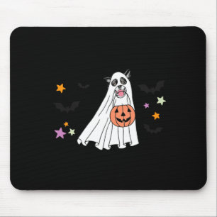 Tapis De Souris Border Collie Boo Chien Halloween Noir Et Blanc