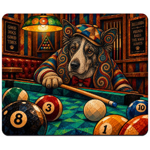 Tapis De Souris Border Collie, Mosaïque Géométrique