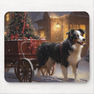 Tapis De Souris Border Collie Noël Saison Festive