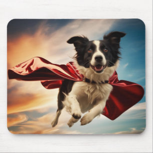 Tapis de souris Border Collie Super-héros