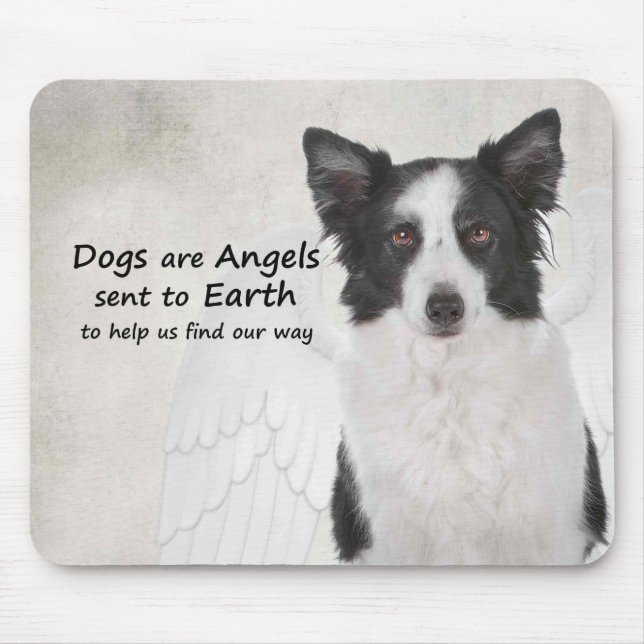 Tapis De Souris Border Collies Are Angels Mousepad (Devant)