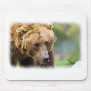 Tapis De Souris Bordure blanche grizzli