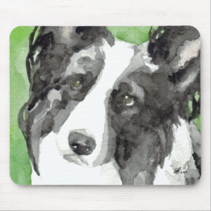 Tapis De Souris Bordure Collie Aquarelle