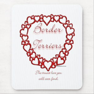 Tapis De Souris Bordure Terrier Véritable Amour