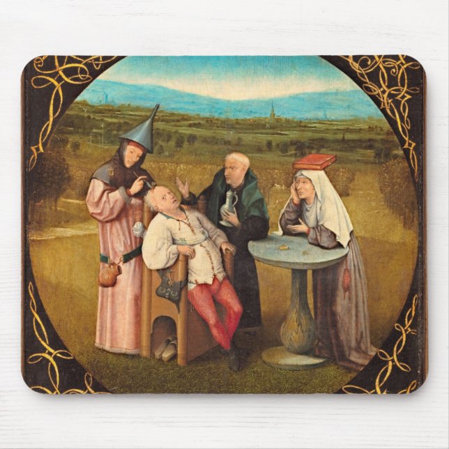 Tapis De Souris Bosch, Hiéronymus - Extraction De La Pierre De Mad (Devant)