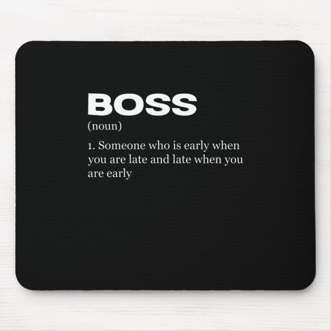 Tapis De Souris Boss Funny Définition Joyeux Boss's Day (Devant)