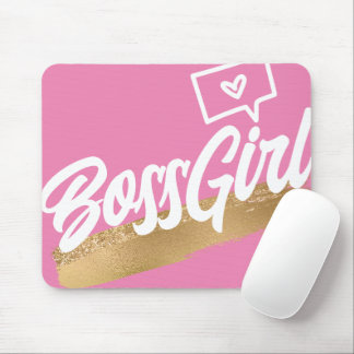 Tapis De Souris Boss Girl Pink Gold Mousepad