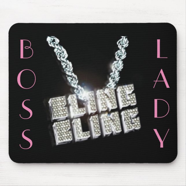 Tapis de souris Boss Lady Bling Bling (Devant)