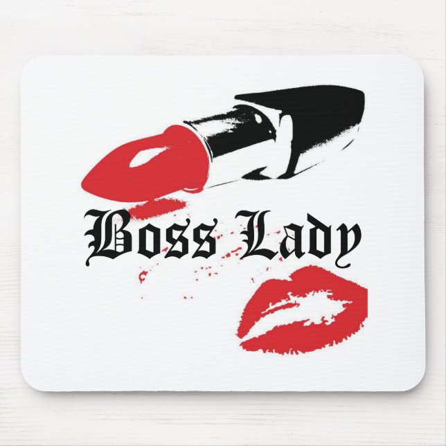 Tapis de souris Boss Lady Rouge à lèvres et Lèvres (Devant)