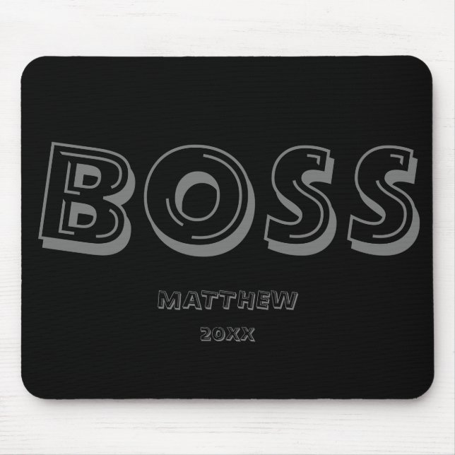 Tapis De Souris Boss Typographie moderne Pad souris (Devant)