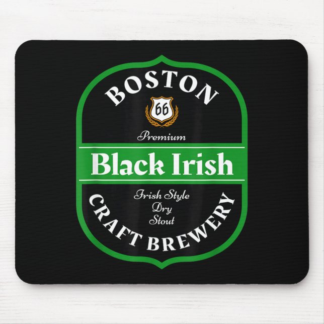 Tapis De Souris Boston Craft Brewery Boston Black Irish Stout Nove (Devant)