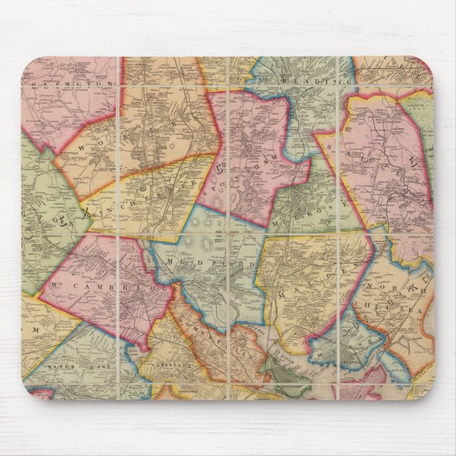 Tapis De Souris Boston et ses environs (Devant)