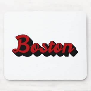 Tapis De Souris Boston rouge et noir