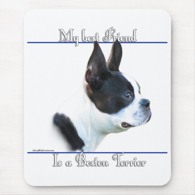 Tapis De Souris Boston Terrier Best Friend 2 (Devant)