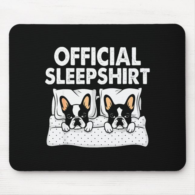 Tapis De Souris Boston Terrier Dog Sleep Pajamas Nightgown  (Devant)