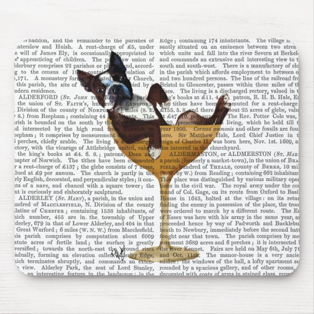 Tapis De Souris Boston Terrier en verre à cocktail 2 (Devant)