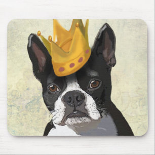 Tapis De Souris Boston Terrier et Crown
