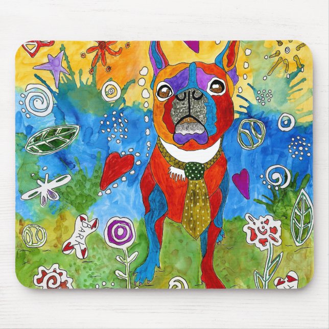 Tapis De Souris Boston Terrier Mousepad (Devant)
