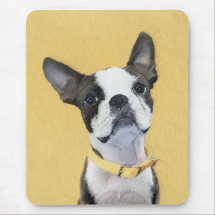 Tapis De Souris Boston Terrier Peinture - Cute Original Chien Art