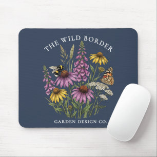 Tapis de souris botanique marine Jardin papillon