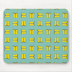 Tapis De Souris Bottes de pluie jaunes en caoutchouc