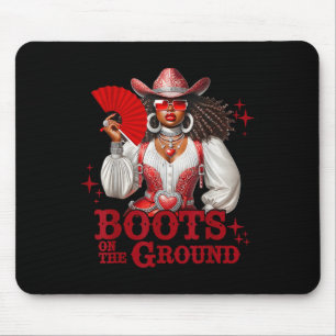 Tapis De Souris Bottes Sur Le Terrain Boot Cowboy Western Cowgirl