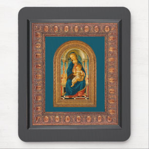 Tapis De Souris Botticelli (1445-1510) Madonna & Child Enthroned C