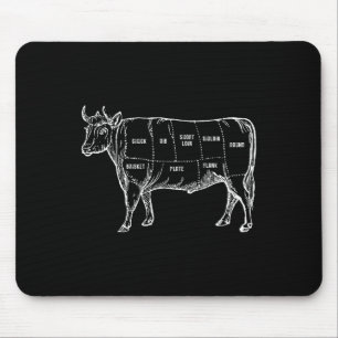 Tapis De Souris Boucher Boucher Vache Barbecue Viande Lover Cadeau