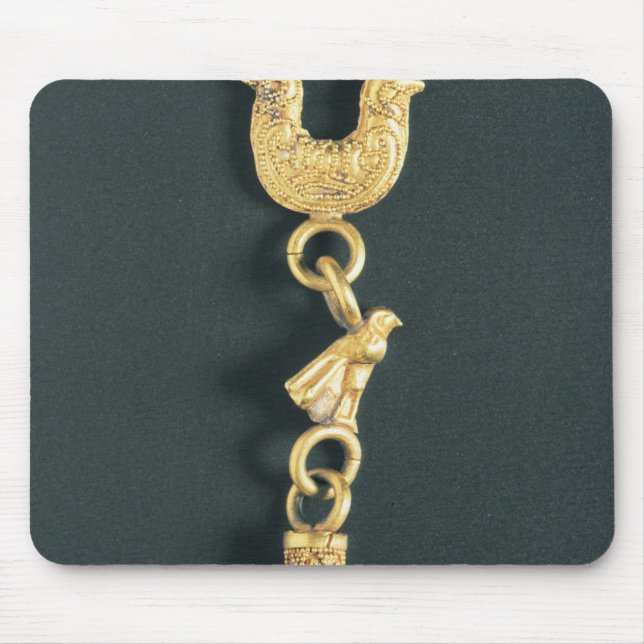 Tapis De Souris Boucle d'oreille d'or avec le pendentif (Devant)
