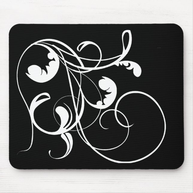 Tapis De Souris Boucles de blanc (Devant)