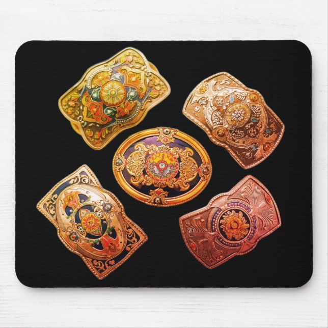 Tapis De Souris Boucles de ceinture de style occidental ordinateur (Devant)