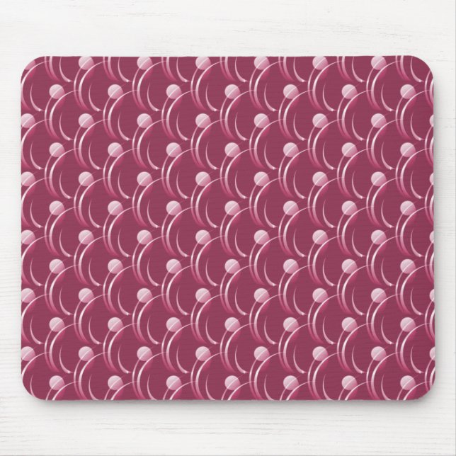 Tapis De Souris Boucles Magenta Fancy Mousepad (Devant)