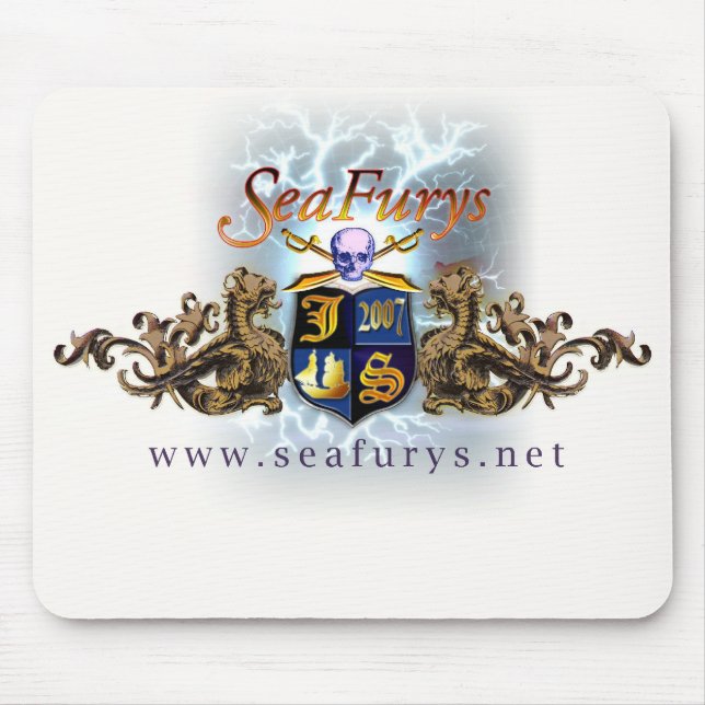 Tapis De Souris Bouclier de SeaFurys Mousepad (blanc) (Devant)